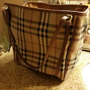 Burberry Haymarket Check Tote (Authentic)